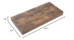 QEEIG Rustic Brown Floating Shelves Set of 3 – 16-inch Wall Shelves for Bathroom, Bedroom, Kitchen, and Living Room Decor - Image 3