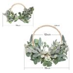 TEMPUS 16” Eucalyptus Bead Wreath - Charming Farmhouse Door Decor for Indoor/Outdoor Use, Under $70 - Image 2