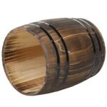 Vintage Rustic Wine Barrel Design Kitchen Utensil Holder – Burnt Wood Crock, $70 or Less - Image 7