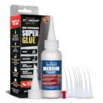 Starbond Medium Super Glue Pro Kit (2 oz) – Strong, Fast-Bonding CA Glue (Cyanoacrylate Adhesive) – with Clog-Resistant Cap, Microtips & Extra Nozzle for Quick Fixes, Woodworking, Hobby Models