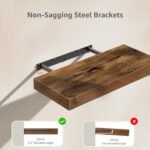 QEEIG Rustic Brown Floating Shelves Set of 3 – 16-inch Wall Shelves for Bathroom, Bedroom, Kitchen, and Living Room Decor - Image 7