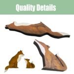 Adorable Mama & Baby Fox Door Topper – Handcrafted Wooden Sculpture for Home & Garden Decor - Image 7