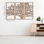 BINCUE 3-Panel Rustic Tree of Life Wall Art – Boho Decor with 3D Hollow Design for Kitchen, Bathroom, & Living Room - Image 7