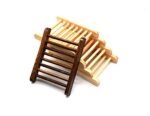 Ru S Bamboo Soap Holder Set – 10 Piece Wooden Bathroom Accessories for Shower & Bathtub - Image 3