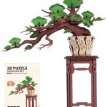 Wowood 3D Wooden Puzzle for Adults - Evergreen Pine Bonsai, DIY Wood Model Kit, Creative Craft Kit, Unique Gift and Home Decor for Nature Lovers (115PCS)