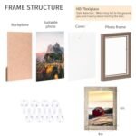 Set of 8 Rustic 4x6 Picture Frames - Multi Wood Colors, Vertical/Horizontal Display for Home & Office Decor - Image 3
