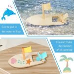 10 Pcs DIY Mini Wooden Sailboat Kits – Fun Craft Project for School, Paint & Decorate Your Own Paddle Boats - Image 6