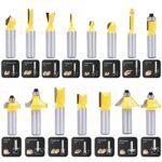 KOWOOD 15-Piece Router Bit Set for Beginners - 1/2 Inch Woodworking Tools Under $70 - Image 2