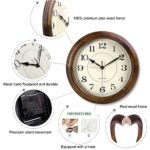 Kesin 14-Inch Silent Wood Wall Clock – Large Decorative Battery-Operated Retro Analog Clock for Living Room, Kitchen, and Bedroom - Image 3