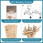 RoWood 3D Wooden Puzzle for Adults: Vintage Sailing Ship Model Kit – Perfect Gift Under $70 - Image 8