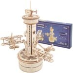 ROKR 3D Wooden Puzzle Mechanical Music Box,DIY Aircraft Model Kits to Build,Best Toy Gift for Kids/Teens/Adults on Birthday,Decoration for Room