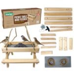 SparkJump Picnic Table Feeder for Squirrels - DIY Woodworking Project for Kids and Families, Includes Tools, Screws, and Paint Set, Sustainable FSC-Certified Wood, Ages 6+