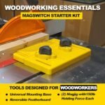 Magswitch Woodworking Starter Kit: Featherboard, Push Block & Magnetic Clamp for Table Saw, Router, Jointer & Band Saw – Yellow - Image 2