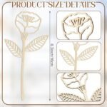 RattanView 36-Piece Wooden Wildflower Decor Set - Laser-Cut Wood Flower Cutouts for DIY Home, Birthday, and Holiday Decorations - Image 2