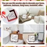 Rustic Wooden Desk Decor Sign with Stand: "And So Together They Built A Life They Loved" - Perfect for Farmhouse Living Rooms, Bedrooms, and Tables; Ideal Coffee Lover Gift Under $70 - Image 5