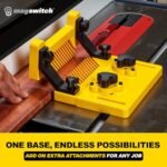 Magswitch Woodworking Starter Kit: Featherboard, Push Block & Magnetic Clamp for Table Saw, Router, Jointer & Band Saw – Yellow - Image 3