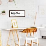 Jetec Together They Built A Life They Loved - 14x6.4 Rustic Farmhouse Wall Decor Framed Wood Sign - Image 3