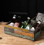 Rustic Wooden Storage Box for Bathroom - Distressed Decor Organizer with Handles (Random Design) - Up to 70% Off! - Image 4