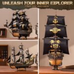 ROKR 3D Wooden Puzzles for Adults: Seahorse Barque Model Kit, 603-Piece Puzzle for Teens and Adults – Perfect Gift for Boys and Men Under $70 - Image 3