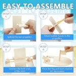 10 Pcs DIY Mini Wooden Sailboat Kits – Fun Craft Project for School, Paint & Decorate Your Own Paddle Boats - Image 4