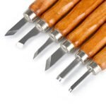 TIMESETL 17-Piece Small Wood Carving Set: 12 SK2 Carbon Steel Tools, 4 Whetstones & 1 Storage Case for DIY Beginners - Includes Safety Caps - Image 6