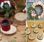 18 PCS Unfinished Round Wood Slices (5.1-5.5 Inch) with Bark – Perfect for Rustic Wedding Centerpieces, Crafts, and Christmas Ornaments - Image 5