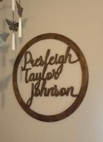 Personalized Round Wood Sign - Laser Cut, Free Custom Previews, Natural Wood Color, 12-36" Sizes Available - Under $70 - Image 6