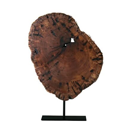 WELLAND Irregular Date Tree Sculpture, Wood Tabletop Sculpture Collectible Decoration for Home Office Decor, Approximate Size Over 10.23 x 11.02 x 1.57 Inches