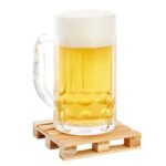 Juvale Set of 6 Wooden Mini Pallet Coasters – Ideal for Hot & Cold Drinks (3.9 x 3.9 in) - Image 5