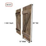 BARNWOODUSA Set of 2 Rustic Farmhouse Window Shutters - Reclaimed Wood with Z Pattern, Weathered Gray - Country Style Decor - Image 6
