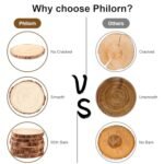 Philorn Wooden Centerpiece Circles - 6 Pack (6.3-7 inch) Unfinished Wood Slices for Wedding Decor and DIY Crafts - Image 5