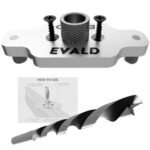EVALD Dowel Jig Kit for Floating Shelf Bracket | 1/2 inch x 9.8 inch Drill Bit | Doweling Jig for Shelves and Mantels| Hardware Kit for Hidden Shelf Brackets | Floating Shelf DIY Woodworking Tool