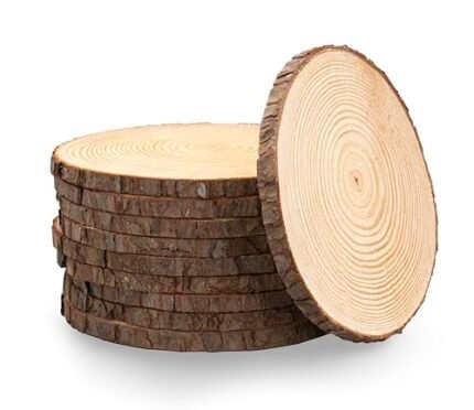 Set of 10 Large Wood Slices (10-12”) – Rustic Wooden Rounds for Wedding Centerpieces, Event Decor, and Table Centerpieces
