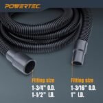 POWERTEC 70175 10 Ft. Dust Collection Hose Kit with 5 Attachments for Woodworking Tools and Wet/Dry Vacuums - Under $70 - Image 3