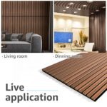 Art3d 2 Wood Slat Acoustic Panels for Walls & Ceilings – 3D Fluted Sound Absorbing Panels in Walnut Finish - Image 8