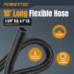 POWERTEC 70175 10 Ft. Dust Collection Hose Kit with 5 Attachments for Woodworking Tools and Wet/Dry Vacuums - Under $70 - Image 2