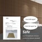 Art3d 2 Wood Slat Acoustic Panels for Walls & Ceilings – 3D Fluted Sound Absorbing Panels in Walnut Finish - Image 4