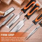 Yunziling 10-Piece Wood Chisel Set with Honing Guide, Sharpening Stone & Pencils – DIY & Professional Carving Tools (6-38mm) - Image 6