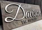 Personalized Custom Wood Sign | Wedding Gift, Last Name Sign, Established Art | Wooden Wall Décor for Bridal Showers & Anniversaries | Under $70 - Image 5