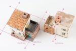Youngmodeler Mini Brick Wooden House Kit - DIY Assembly for Creative Minds - Image 6