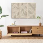 BINCUE Boho Wood Wall Art - 3-Panel 3D Hollow Design for Kitchen, Bathroom, Living Room, and Office Decor - Lightweight Hanging Decor Under $70 - Image 6