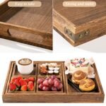Yangbaga Rustic Wooden Serving Trays (Set of 7) - Rectangular Platters with Handles for Entertaining, Breakfast, and Home Décor - Under $70 - Image 4