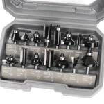 MNA Router Bits Set of 15 Pieces 1/4 Inch Shank, Tungsten Carbide 1/4" Router Bit Pro Kit, DIY Woodwork Tools, Carrying Case