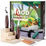 YHLAWM Wood Whittling Kit for Beginners, 18 Pcs Wood Carving Kit with 6 Pcs Carving Knives & 8 Pcs Basswood Blocks, Starters Carving Set, Gift Set for Kids and Adults