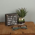 Primitives by Kathy 16336 Classic Box Sign, 4x4-Inches, "Dance in the Rain" – Under $70 - Image 3