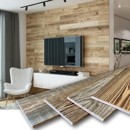 SIBERIAN HERITAGE Barnwood Planks - Wood Paneling for Wall for Farmhouse Decor - 12 Reclaimed Wood Planks - Natural Brown (16 sq. ft), 47 x 4 x 0.3 Inch Each - DIY (Glued or Nailed)