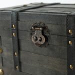 Set of 2 SLPR Alexander Wooden Boxes with Hinged Lids - Decorative Antique Style Trunks for Storage and Keepsakes - Image 7