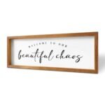 Welcome Home Sign Rustic Country Family Sign Welcome Sign for Front Door Decorative Wooden Framed Sign Housewarming Gifts Farmhouse Wall Decor Home Entryway Living Room Bedroom Kitchen Decoration