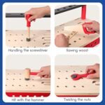 WORKPRO Kids Wooden Workbench Kit – Creative Building Toy Set for Toddlers 3+ - Perfect Educational Gift - Image 5
