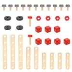 WORKPRO Kids Wooden Workbench Kit – Creative Building Toy Set for Toddlers 3+ - Perfect Educational Gift - Image 4